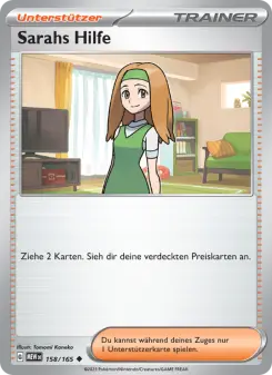 Pokémon-Karte Sarahs Hilfe 158/165