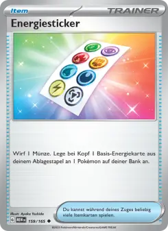 Pokémon-Karte Energiesticker 159/165