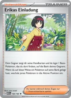 Pokémon-Karte Erikas Einladung 160/165