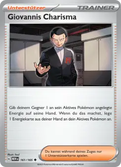 Pokémon-Karte Giovannis Charisma 161/165