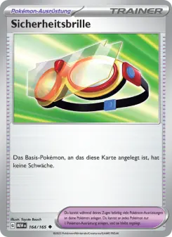 Pokémon-Karte Sicherheitsbrille 164/165