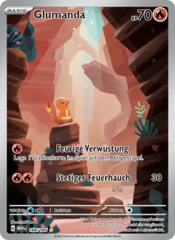 Pokémon-Karte Glumanda 168/165