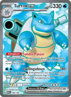 Pokémon-Karte Turtok-ex 184/165