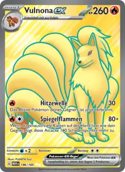 Pokémon-Karte Vulnona-ex 186/165