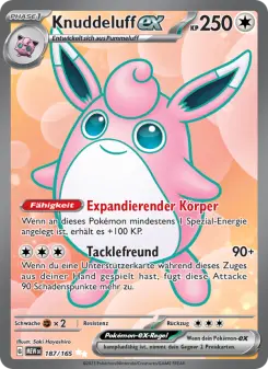 Pokémon-Karte Knuddeluff-ex 187/165