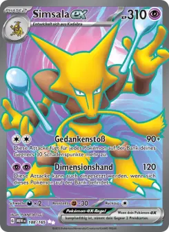 Pokémon-Karte Simsala-ex 188/165