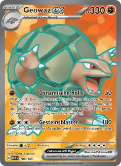 Pokémon-Karte Geowaz-ex 189/165