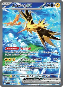 Pokémon-Karte Zapdos-ex 202/165