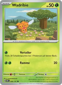 Pokémon-Karte Wadribie 008/197