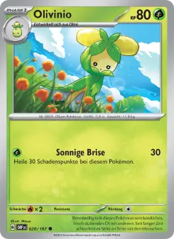 Pokémon-Karte Olivinio 020/197