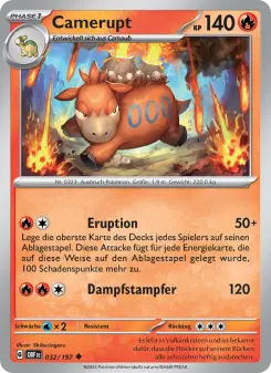 Pokémon-Karte Camerupt 032/197