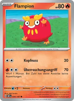 Pokémon-Karte Flampion 034/197