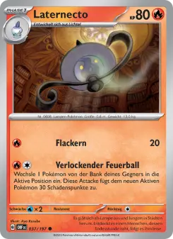 Pokémon-Karte Laternecto 037/197