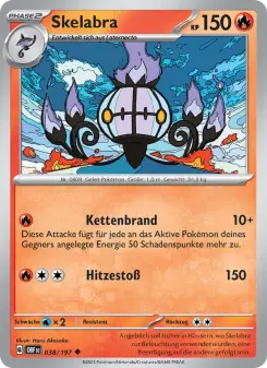 Pokémon-Karte Skelabra 038/197