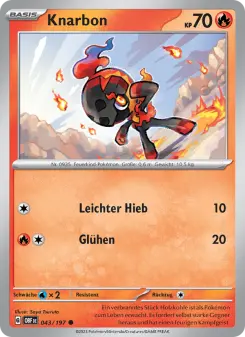 Pokémon-Karte Knarbon 043/197
