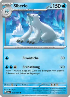 Pokémon-Karte Siberio 054/197
