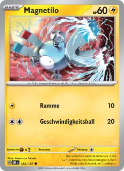 Pokémon-Karte Magnetilo 063/197