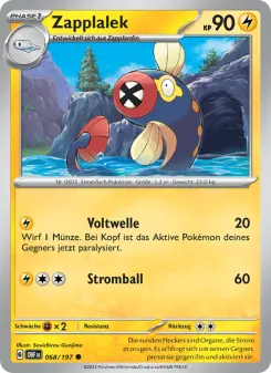 Pokémon-Karte Zapplalek 068/197