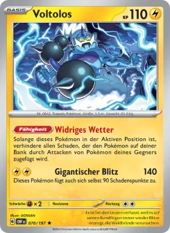 Pokémon-Karte Voltolos 070/197