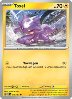 Pokémon-Karte Toxel 071/197