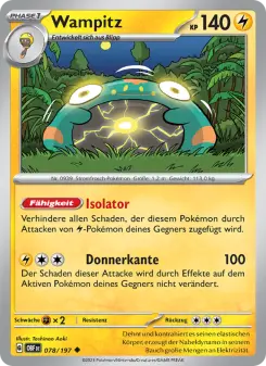 Pokémon-Karte Wampitz 078/197