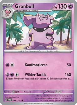 Pokémon-Karte Granbull 088/197