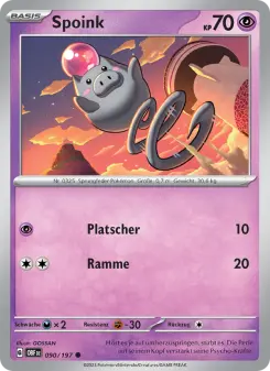 Pokémon-Karte Spoink 090/197