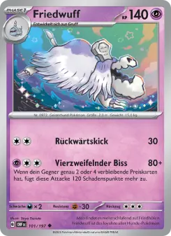 Pokémon-Karte Friedwuff 101/197