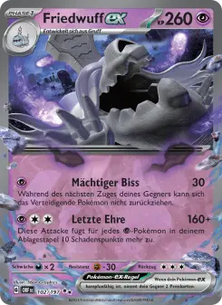 Pokémon-Karte Friedwuff-ex 102/197