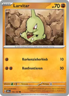 Pokémon-Karte Larvitar 105/197