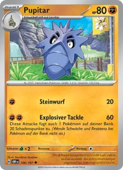 Pokémon-Karte Pupitar 106/197