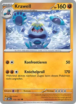 Pokémon-Karte Krawell 115/197
