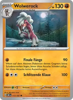 Pokémon-Karte Wolwerock 117/197