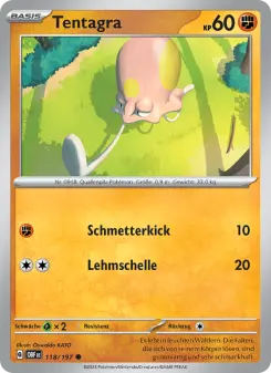 Pokémon-Karte Tentagra 118/197