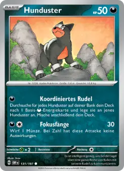 Pokémon-Karte Hunduster 131/197