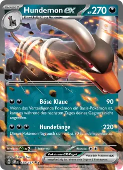 Pokémon-Karte Hundemon-ex 134/197