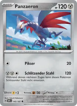Pokémon-Karte Panzaeron 142/197