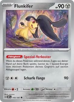 Pokémon-Karte Flunkifer 143/197