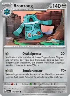 Pokémon-Karte Bronzong 145/197