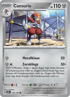 Pokémon-Karte Caesurio 149/197