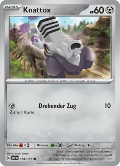 Pokémon-Karte Knattox 154/197