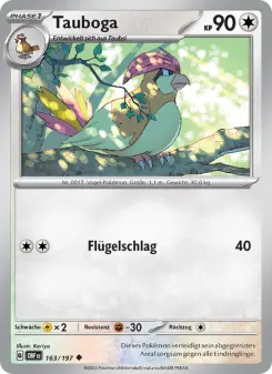 Pokémon-Karte Tauboga 163/197