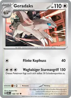Pokémon-Karte Geradaks 168/197