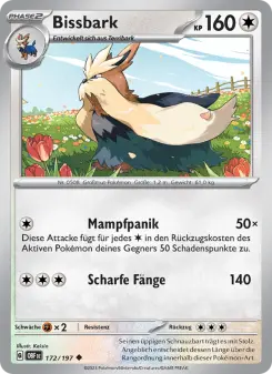 Pokémon-Karte Bissbark 172/197