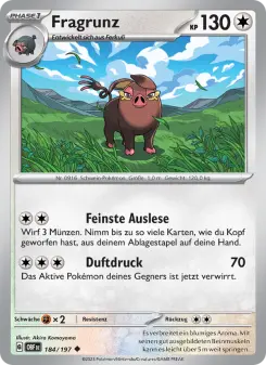 Pokémon-Karte Fragrunz 184/197