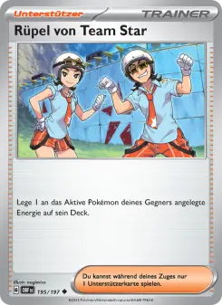 Pokémon-Karte Rüpel von Team Star 195/197