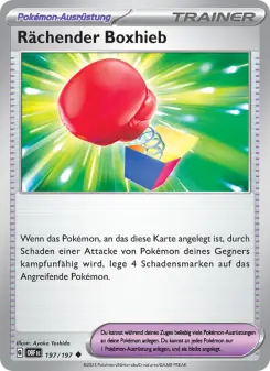 Pokémon-Karte Rächender Boxhieb 197/197