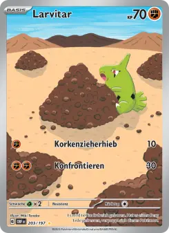Pokémon-Karte Larvitar 203/197