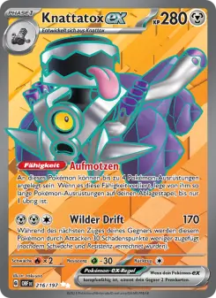 Pokémon-Karte Knattatox-ex 216/197
