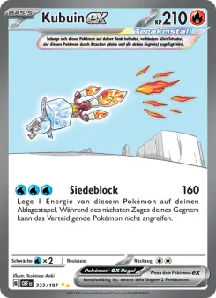 Pokémon-Karte Kubuin-ex 222/197